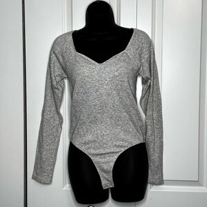 Gray Long Sleeve Women's Bodysuit